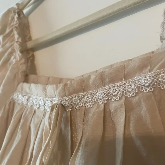 Lovestitch cream colored bubble hem mini dress - Picture 2 of 7